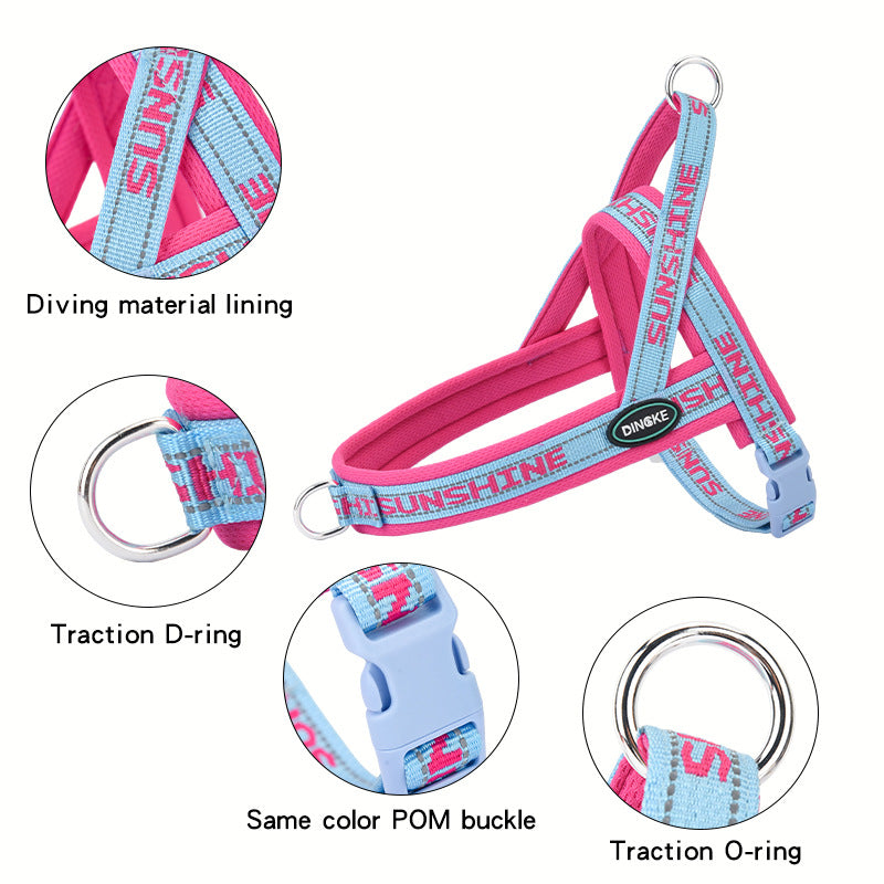 New Luxury Dog Harness Soft Mesh Breathable Adjustable Reflective