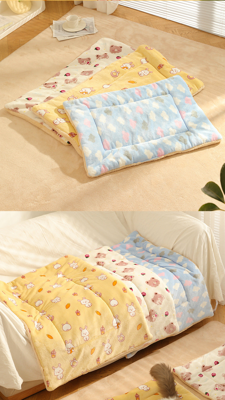 1 Pack 3 Blankets Super Soft Cute Pet Blanket Flannel Throw for Dog Puppy Cat