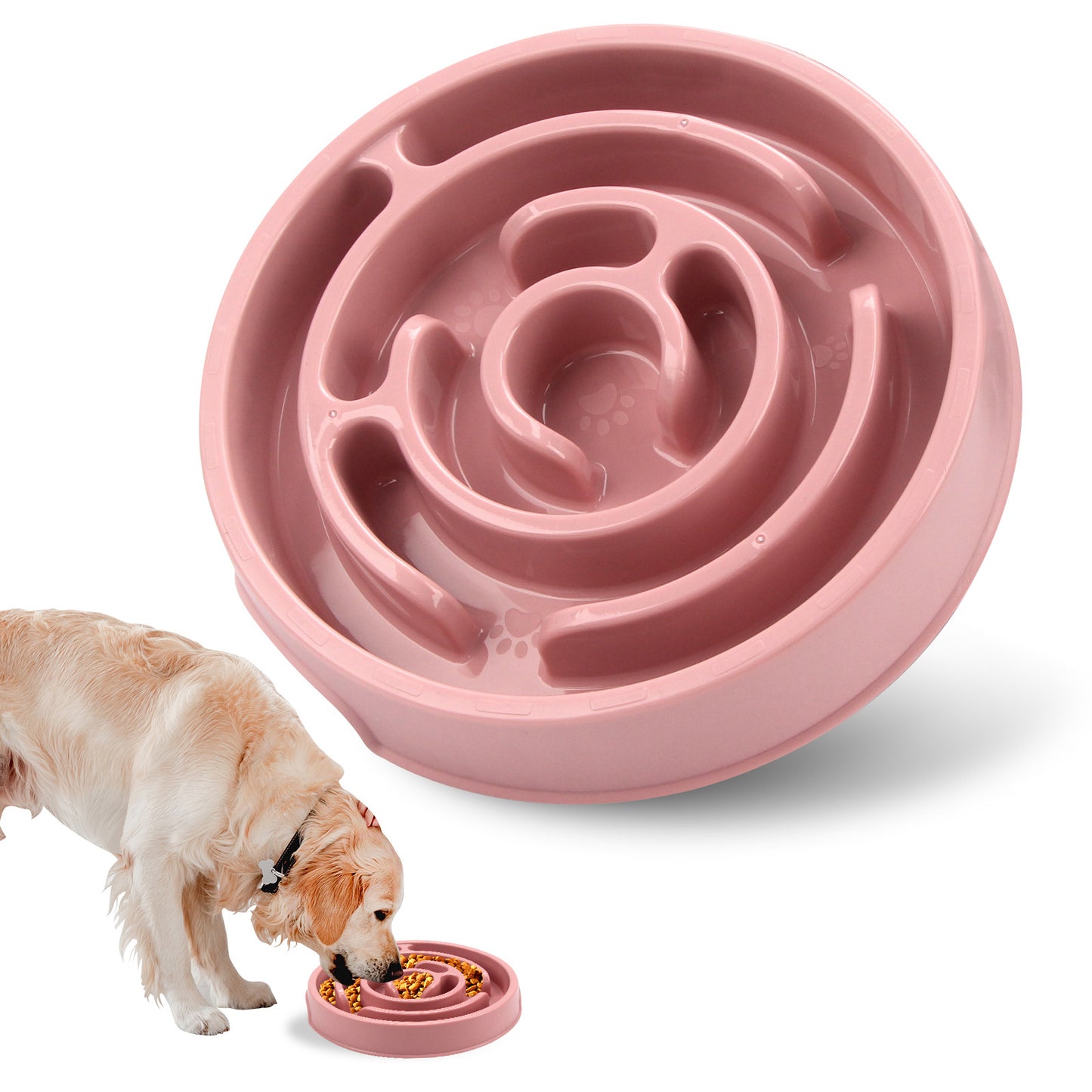 Slow Feeder Bowl Fun Non Slip Anti-Gulping Pet Bowl