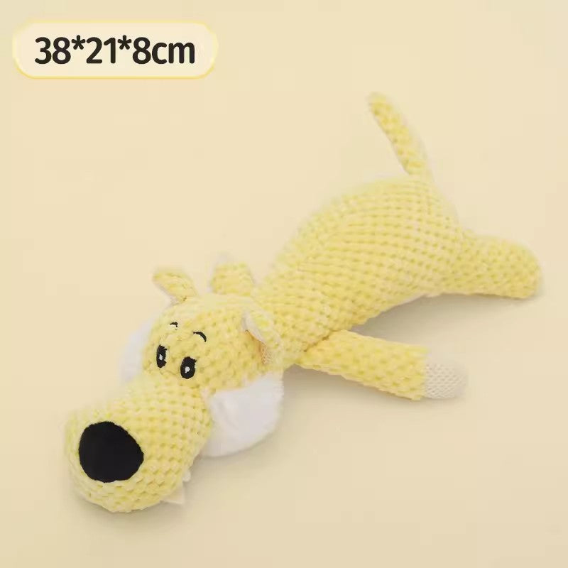 Jouets interactifs en peluche pour chien, jouets à mâcher mignons et couineurs, chiot, lion, loup, éléphant, jouets pour chiens et chats 