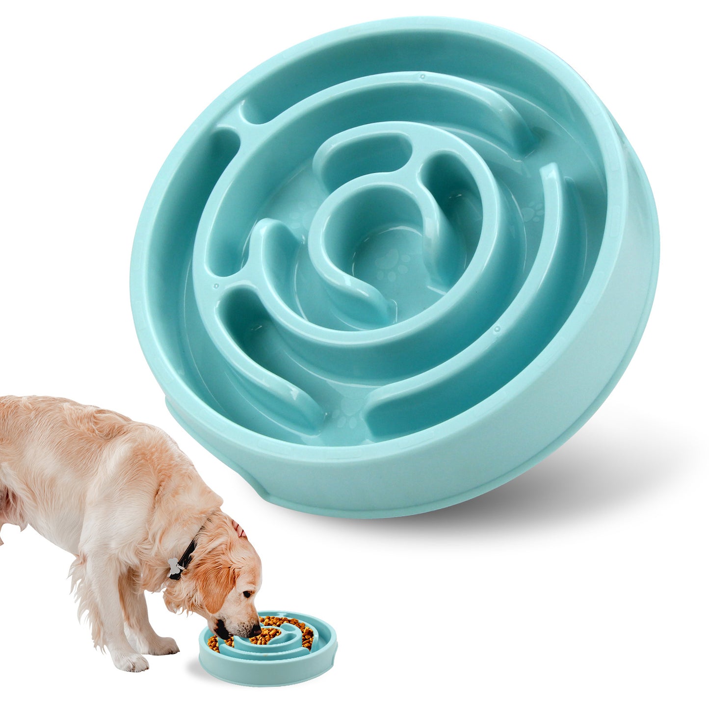 Slow Feeder Bowl Fun Non Slip Anti-Gulping Pet Bowl