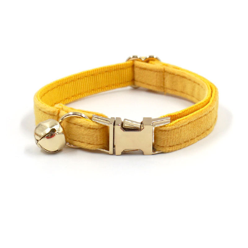Pets Soft High Quality Velvet Personalized cat Collar With Bell