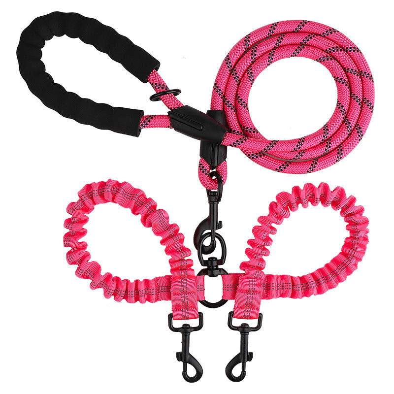 Dual Dog Leash 360 Swivel No Tangle Walking Double Dog Leash