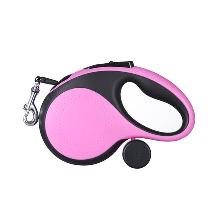 Retractable Dog Leash with Waste Bag Dispenser Soft Anti Slip Grip