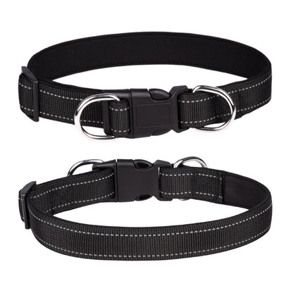 Strapazierfähiges Hundehalsband aus reflektierendem Nylonleder 