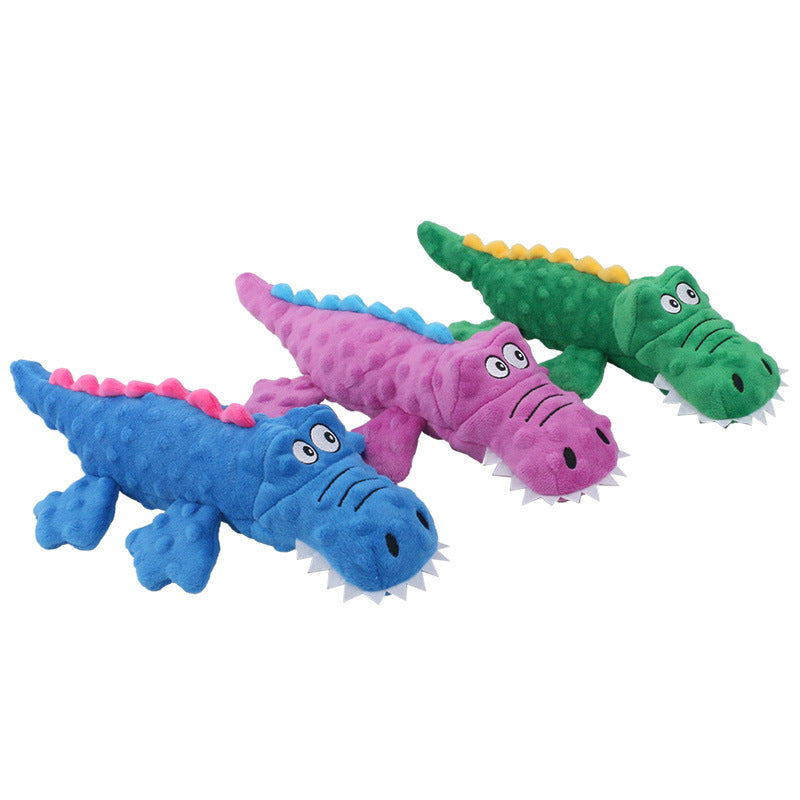 Stuffed Crocodile Plush Squeaker Dog Toy