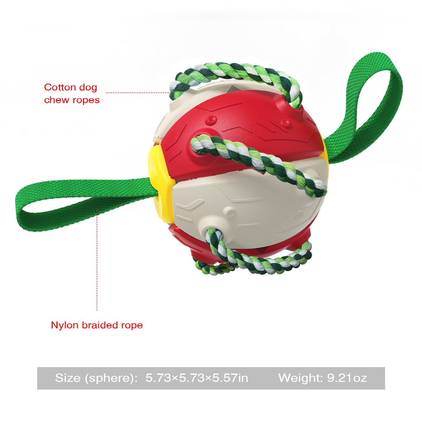 Outdoor Unfoldable Frisbee Interactive Football Training Dog Toys with Straps