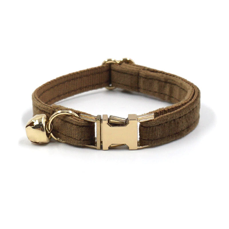 Pets Soft High Quality Velvet Personalized cat Collar With Bell