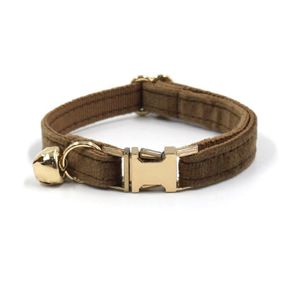 Pets Soft High Quality Velvet Personalized cat Collar With Bell