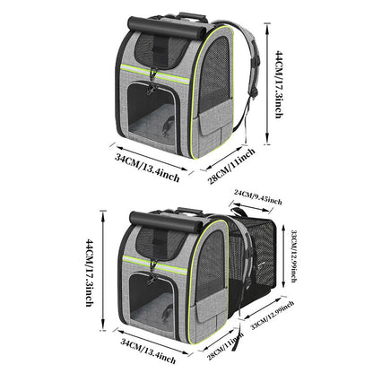 Expandable Breathable Mesh Cat Backpack Pet Carrier Backpack Great for Travel