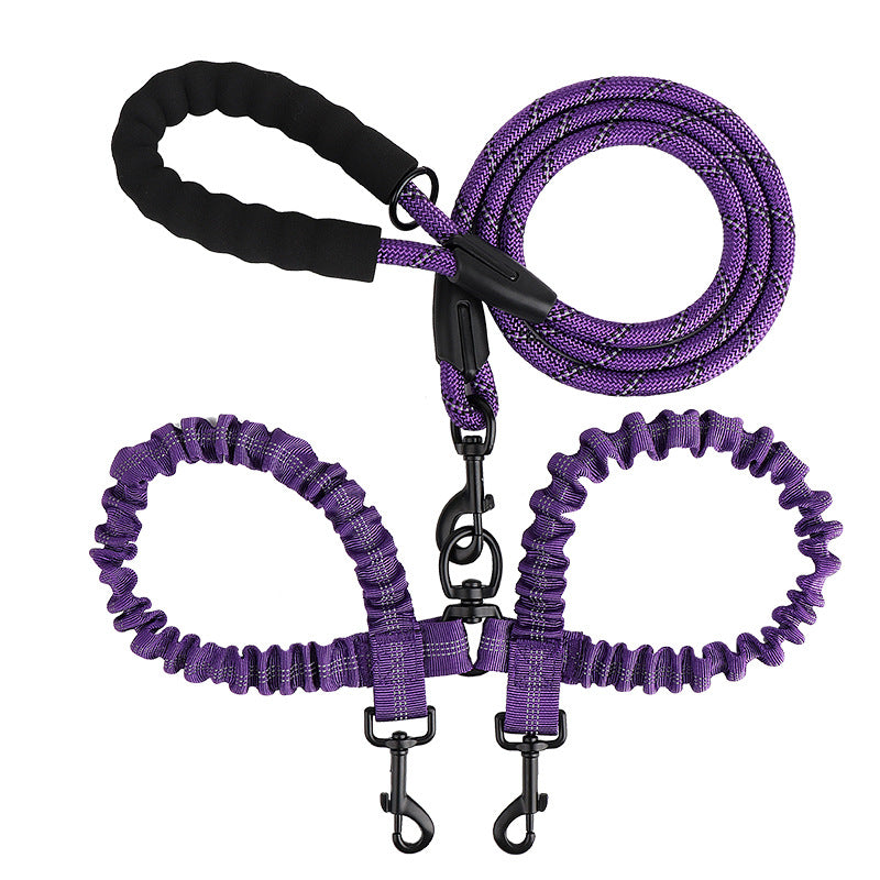 Dual Dog Leash 360 Swivel No Tangle Walking Double Dog Leash