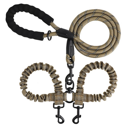 Dual Dog Leash 360 Swivel No Tangle Walking Double Dog Leash