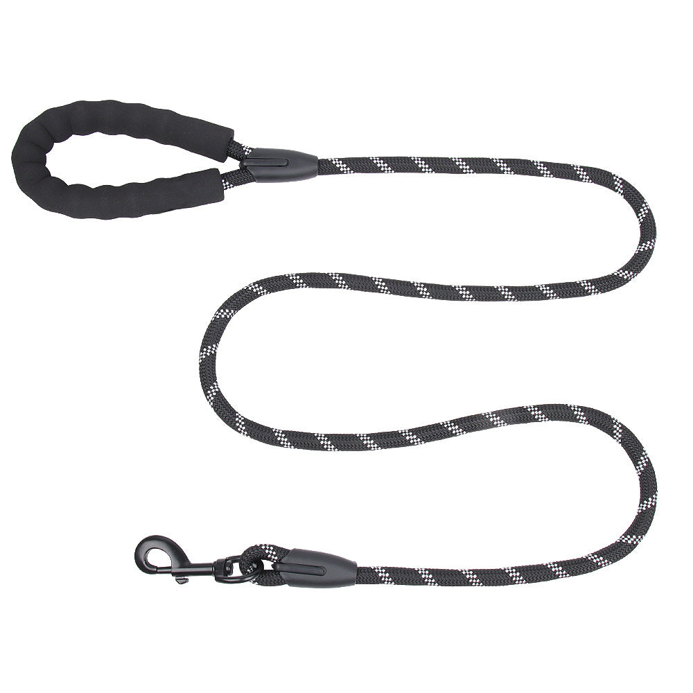 Strong Dog Leash with Comfortable Padded Handle and Highly Reflective Threads