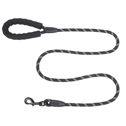 Strong Dog Leash with Comfortable Padded Handle and Highly Reflective Threads