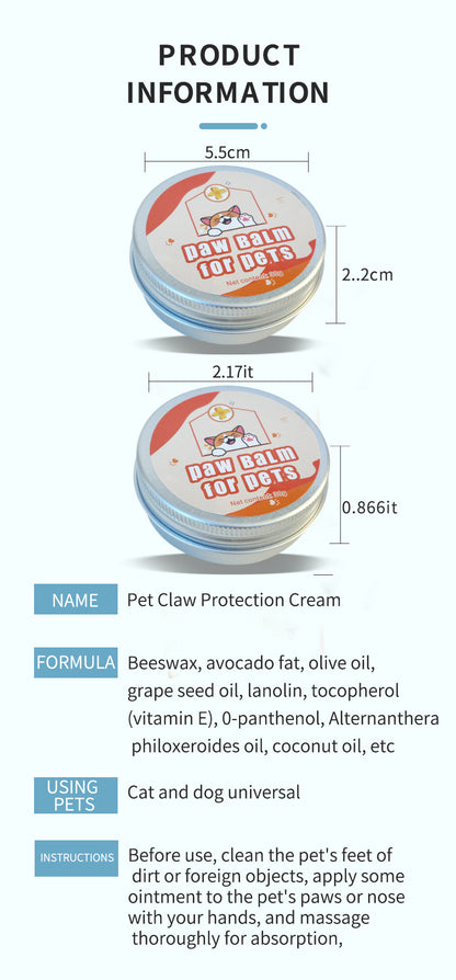 Lick-Safe Organic Paw Nose Balm Protects Dry Cracked Paws for Dogs Cats