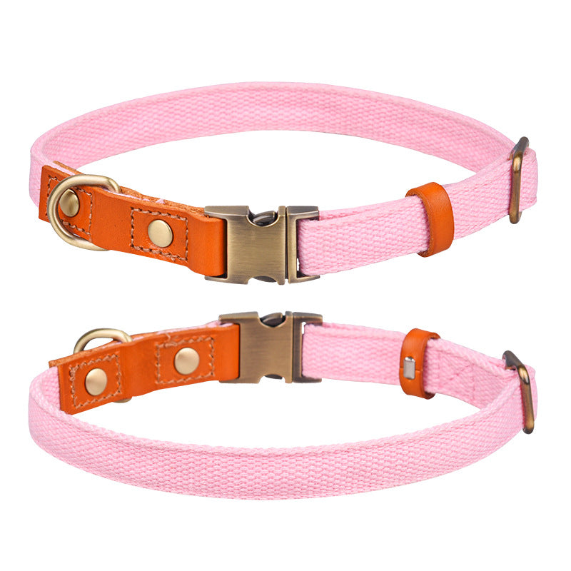 Collar de perro personalizado con hebilla de metal grabada personalizada, collar de perro de nailon duradero 