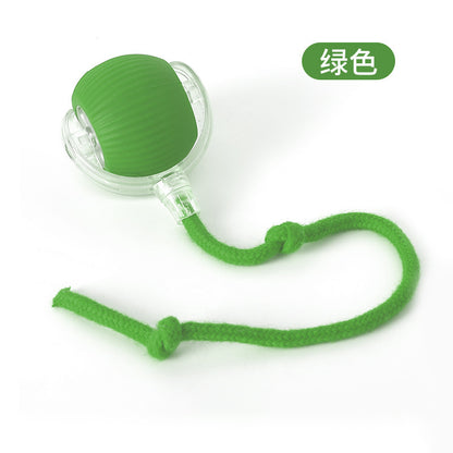 Interactive Cat Toys Ball Automatic Rolling Ball with Tail USB Rechargeable