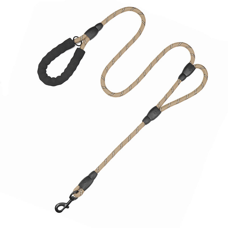 Dog Leash Reflective Traffic Padded Double Handle Lead for Control Safety Training