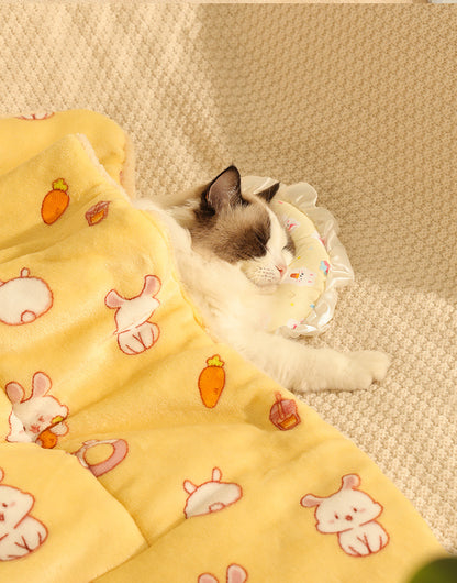 1 Pack 3 Blankets Super Soft Cute Pet Blanket Flannel Throw for Dog Puppy Cat