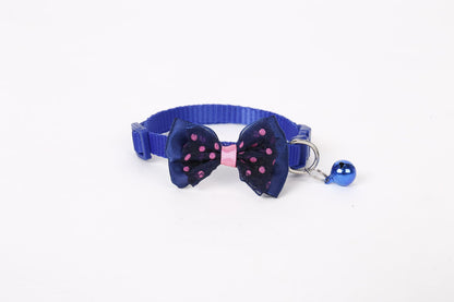 8pcs Bowtie Styles Cat Collar with Bell
