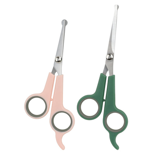 Pet Scissors Plastic Cat Flat Scissors Dog Hair Trimming Scissors