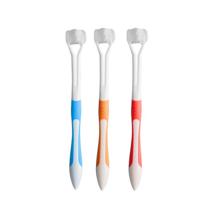 3-Sided Pet Toothbrush Dog Toothbrush Removing Bad Breath Tartar