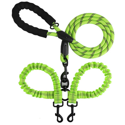 Dual Dog Leash 360 Swivel No Tangle Walking Double Dog Leash