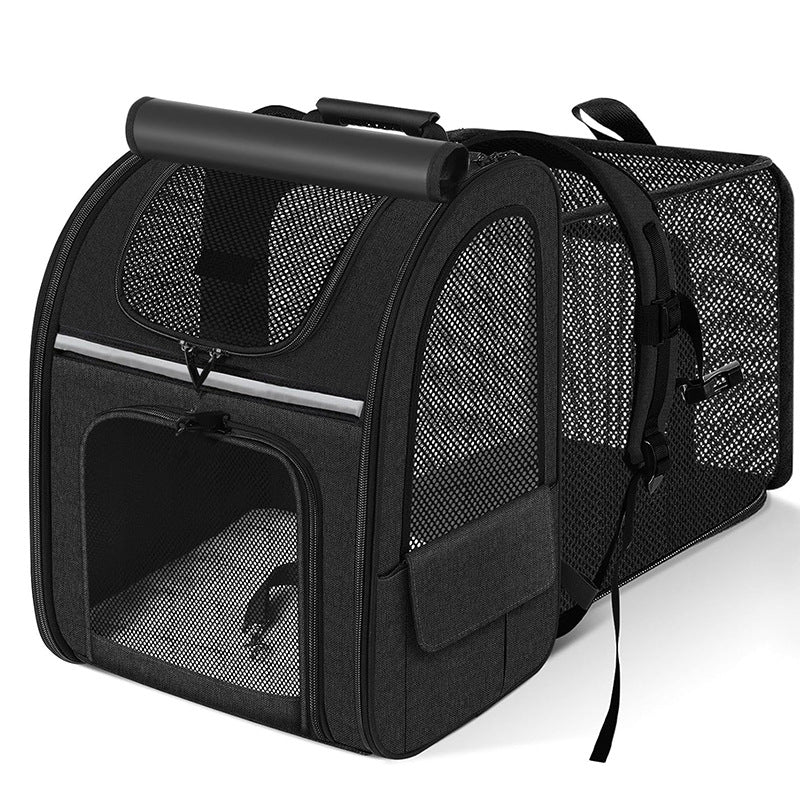 Expandable Breathable Mesh Cat Backpack Pet Carrier Backpack Great for Travel