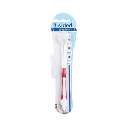 3-Sided Pet Toothbrush Dog Toothbrush Removing Bad Breath Tartar