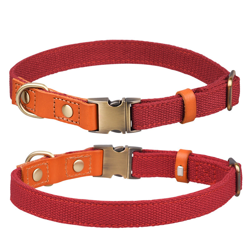 Collar de perro personalizado con hebilla de metal grabada personalizada, collar de perro de nailon duradero 