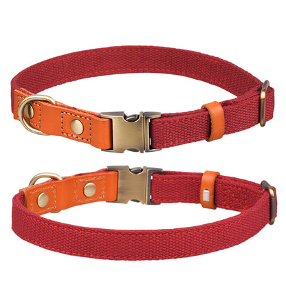 Collar de perro personalizado con hebilla de metal grabada personalizada, collar de perro de nailon duradero 