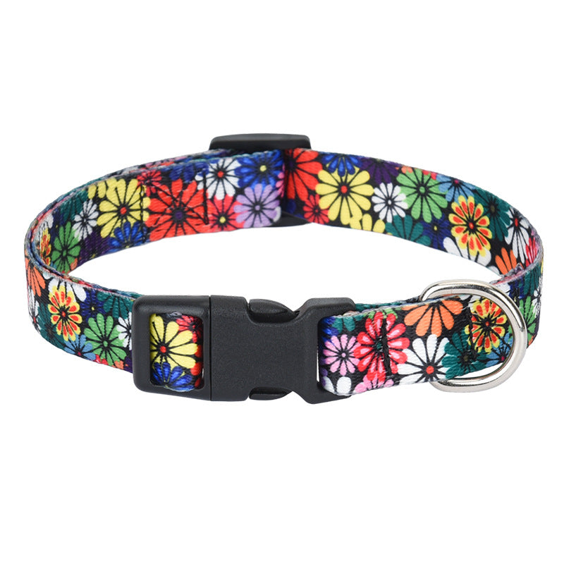 Luxury Printed Colorful Adjustable Pet Collar