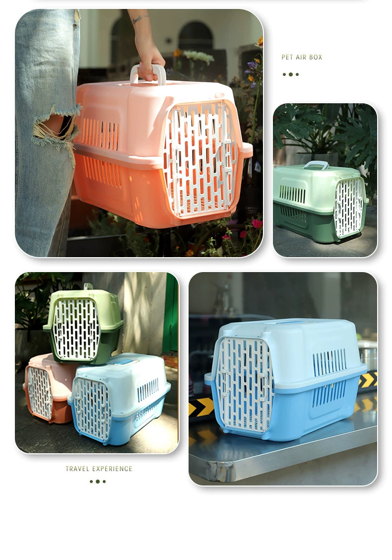 Cat air box out portable cat cage cat bag pet space box dog check box car dog cage box