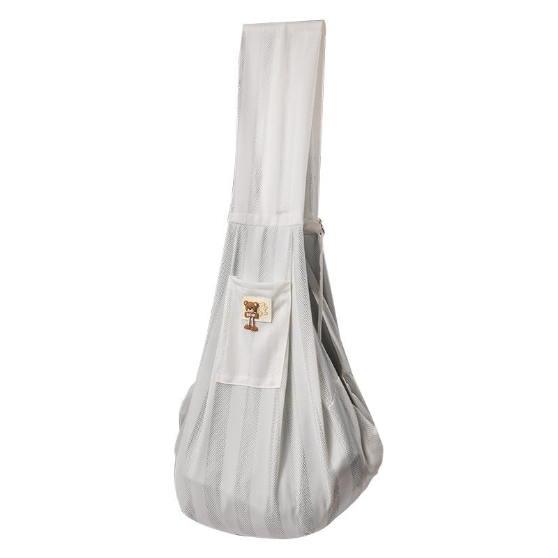Ice Silk  Dog Sling Carrier Cool Breathable Cat Bag for Outdoor