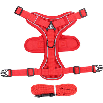 Adjustable Reflective Dog Vest Breathable Dog Harness Leash Set