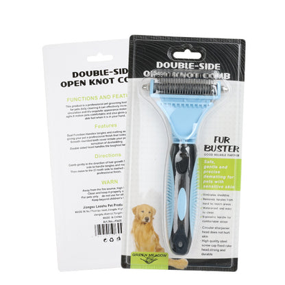 Deshedding Comb for Dogs and Cats Double Sided Undercoat Deshedder Brush