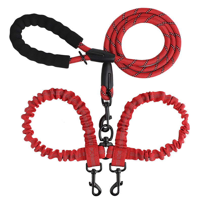 Dual Dog Leash 360 Swivel No Tangle Walking Double Dog Leash