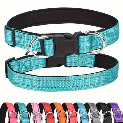 Strapazierfähiges Hundehalsband aus reflektierendem Nylonleder 