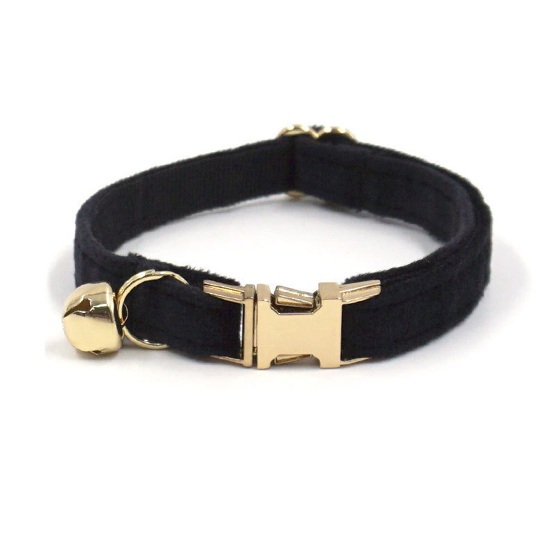 Pets Soft High Quality Velvet Personalized cat Collar With Bell