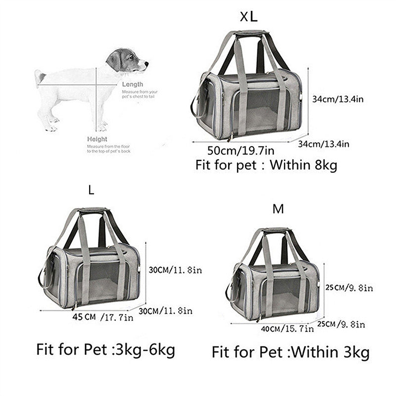 Airline Approved Soft Collapsible Waterproof Travel Dog Carrier Pet Hand Bag