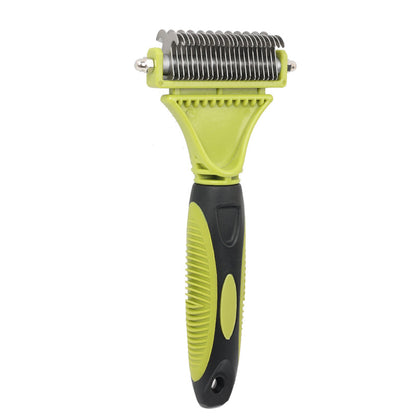 2 in 1 Cat Hair Brush Matel Dog Undercoat Rake Pet Grooming Comb