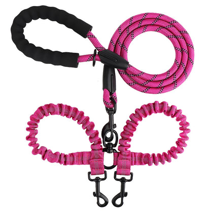 Dual Dog Leash 360 Swivel No Tangle Walking Double Dog Leash