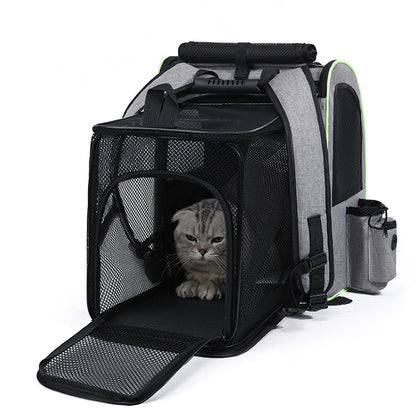 Expandable Breathable Mesh Cat Backpack Pet Carrier Backpack Great for Travel