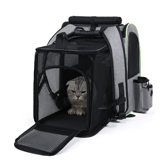Expandable Breathable Mesh Cat Backpack Pet Carrier Backpack Great for Travel