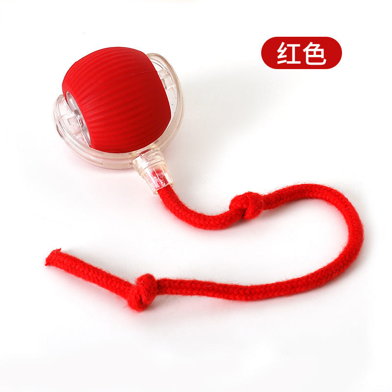Interactive Cat Toys Ball Automatic Rolling Ball with Tail USB Rechargeable