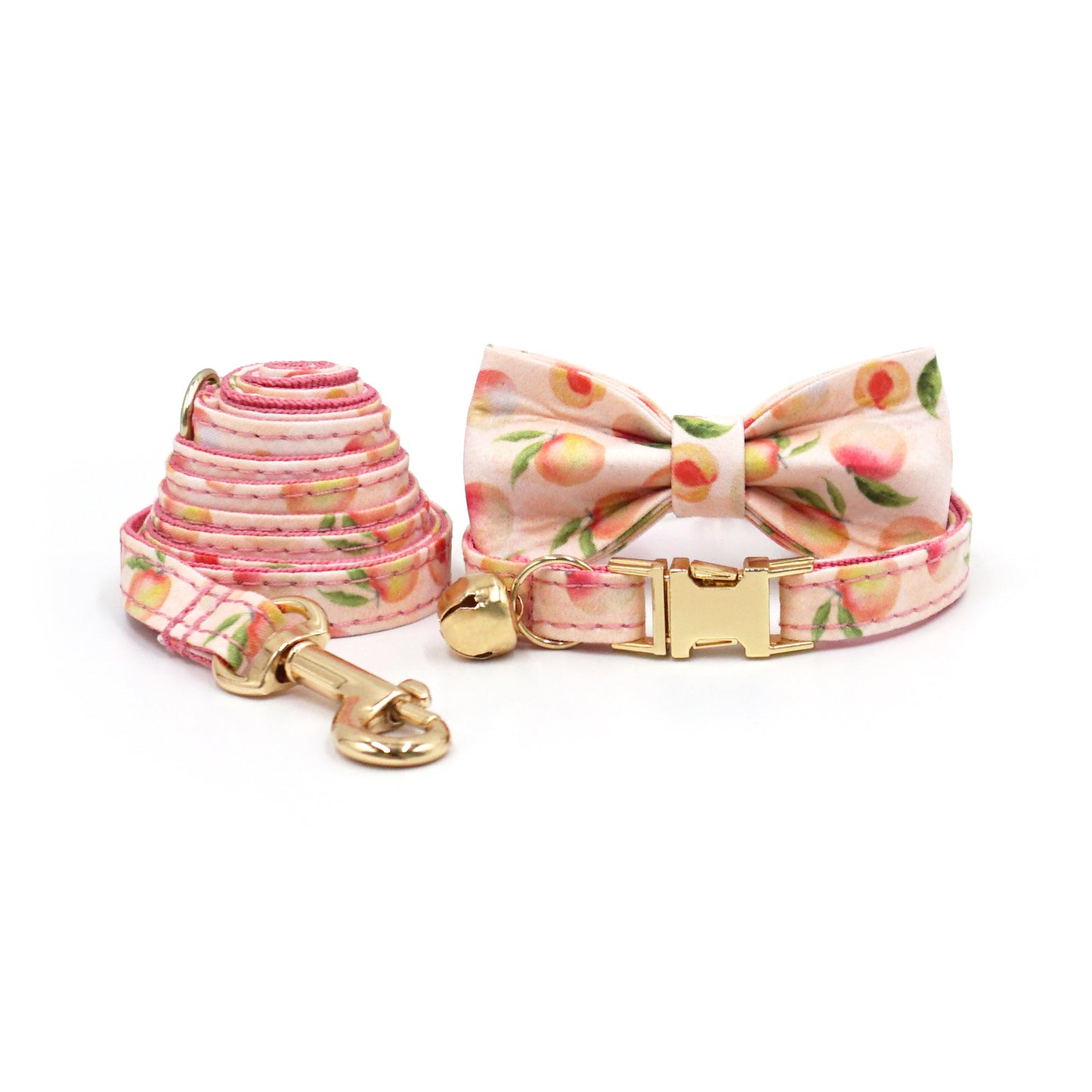 Fruits Style Adjustable Personalized Cat Collar Leash With Removable Bell & Bowtie