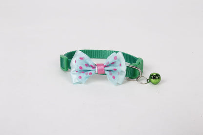 8pcs Bowtie Styles Cat Collar with Bell
