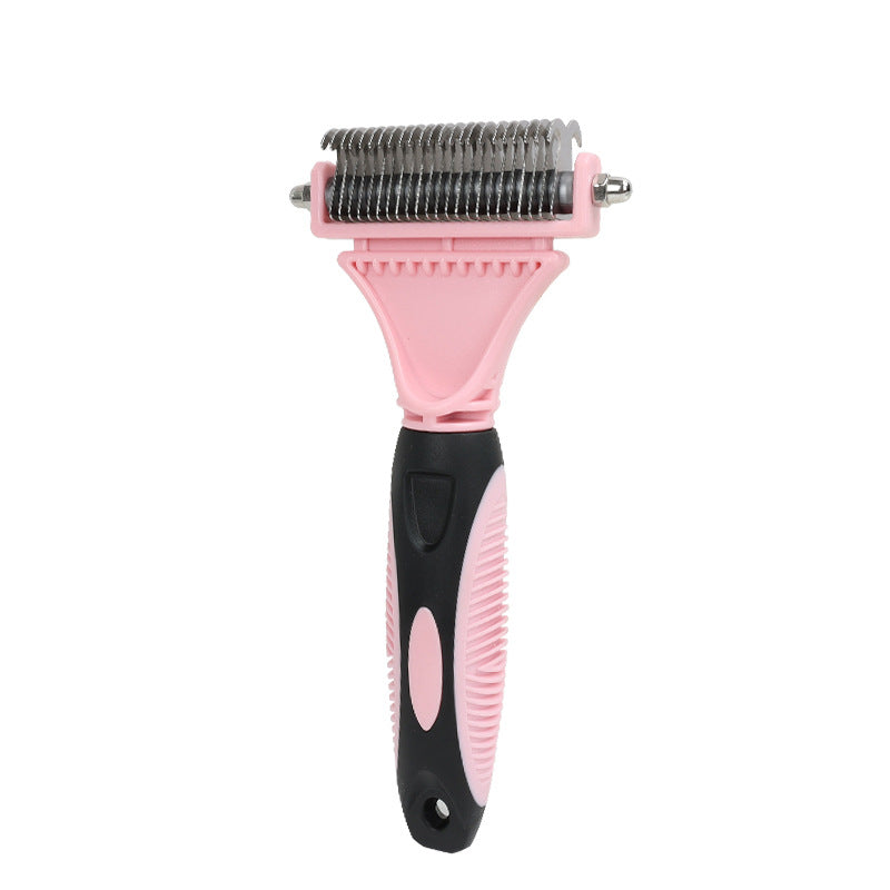 Deshedding Comb for Dogs and Cats Double Sided Undercoat Deshedder Brush
