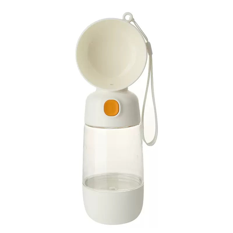 Portable Dog Water Bottle for Walking - Dog Travel Water Dispenser with Food Container
