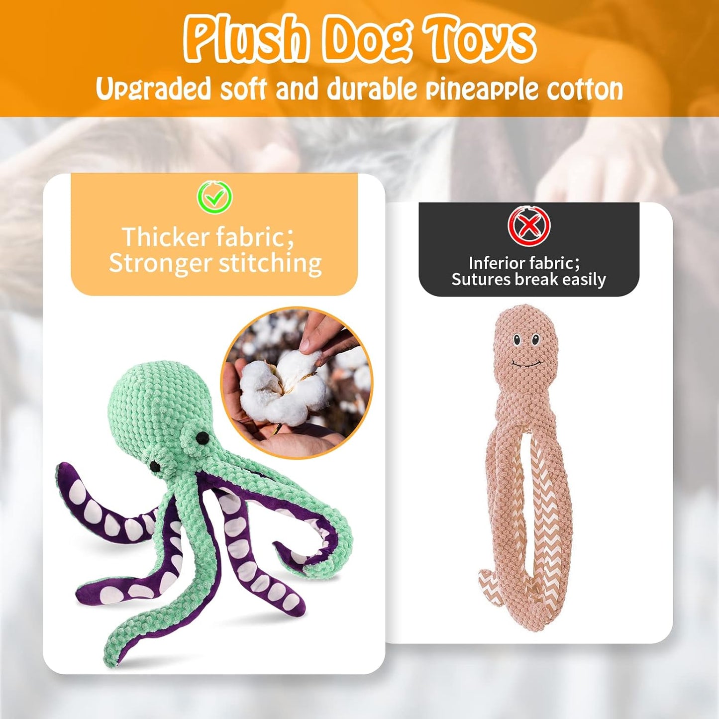 cotton plush dog toys